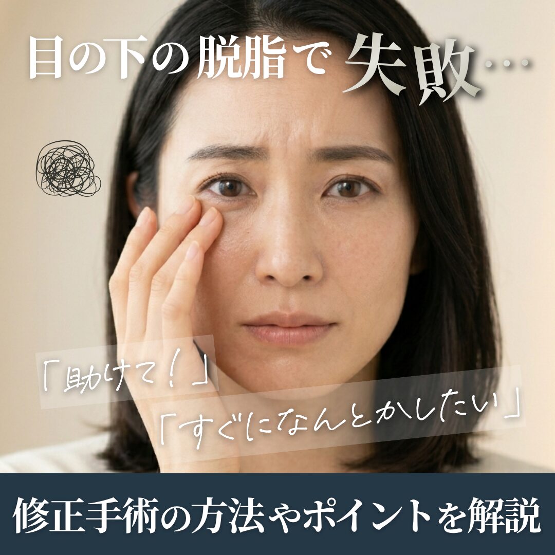 目の下の脱脂術失敗、助けて！対処法を解説｜AELLE CLINIC（アエルクリニック）