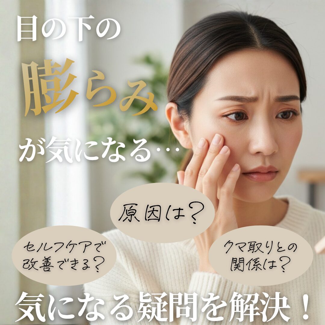 目の下の見た目を気にする女性