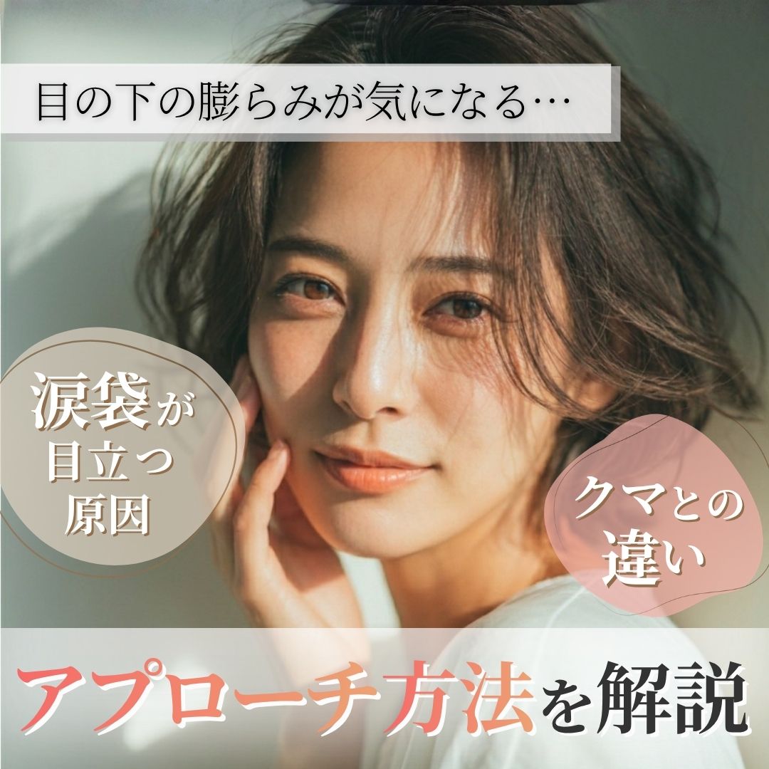 涙袋は加齢で変化する?目元の印象が変わる原因とアプローチ方法を解説